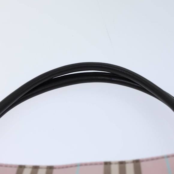 BURBERRY Nova Check Hand Bag Canvas Pink Auth 72132 - Picture 8 of 16